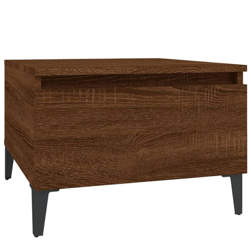 Vidaxl Bočný stolík hnedý dub 50x46x35 cm spracované drevo